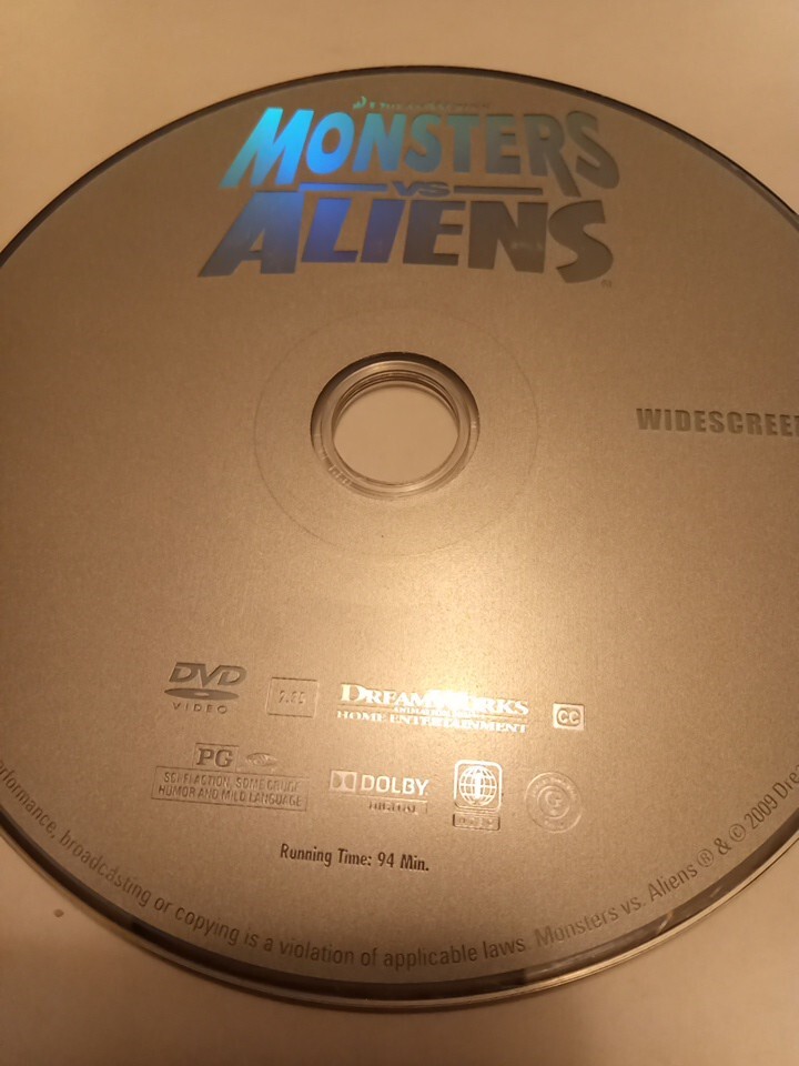 MONSTERS VS ALIENS WDSCRN DVD DISC ONLY USED TESTED FREESHIP