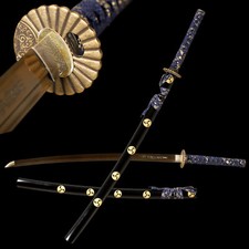 Handmade 1095 Steel Japanese Samurai Katana Sword Razor Sharp Golden Blade