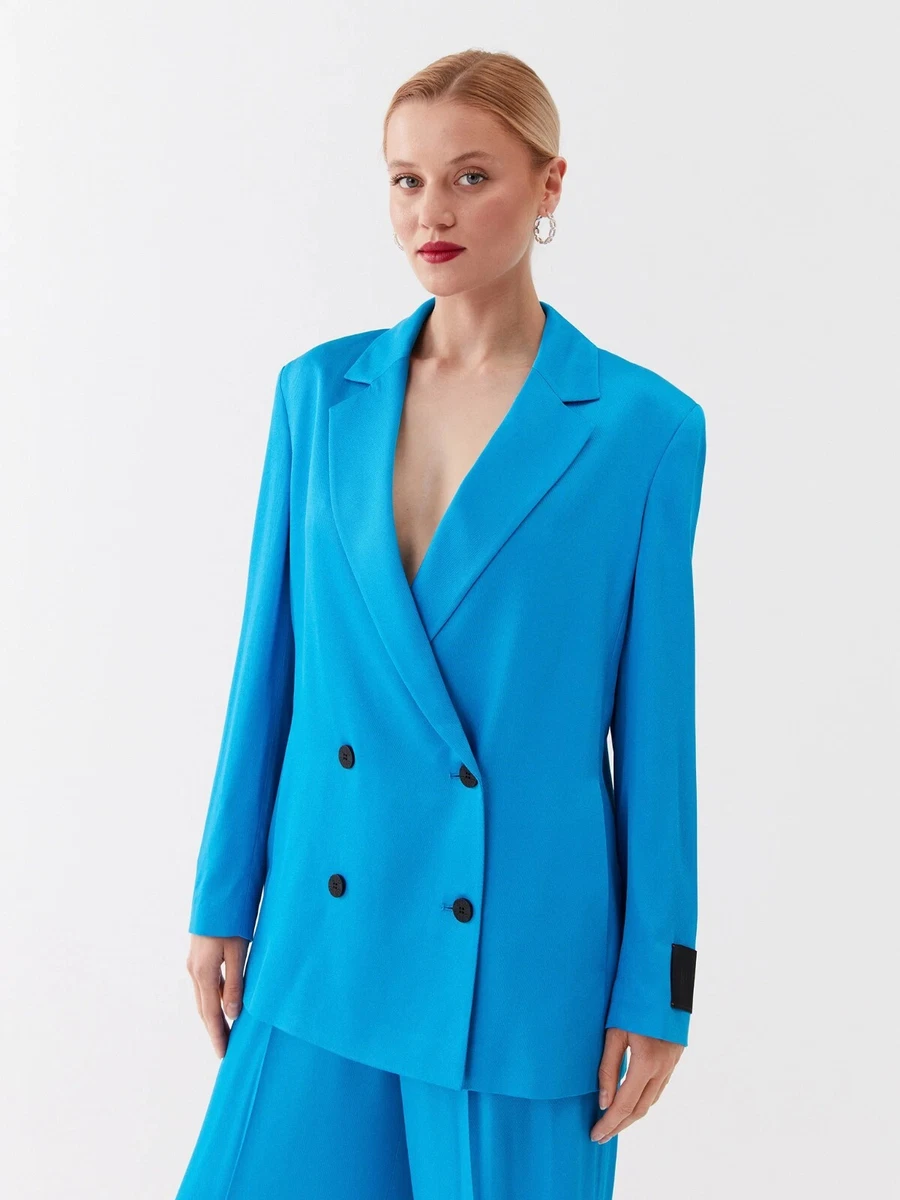 Longline suit hot sale jacket