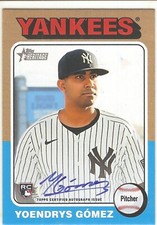 2024 TOPPS HERITAGE YOENDRYS GOMEZ AUTO BASEBALL CARD ROA-YG