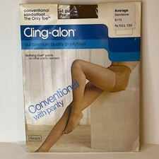 VTG Cling-alon Nothing Else Pantyhose Sandstone Size Tall Sears Sandalfoot