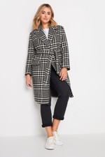 M&co Women's Dogtooth Belted Wrap Coat