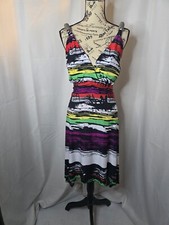 Diva Blue Multi-Colored Sleeveless Dress Women's Size 2X
