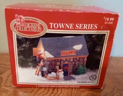 1998 Dickens Collectables Lighted Town Series Frost's Ice House Porcelain
