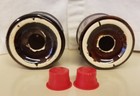Vintage McCoy Brown Drip Milk Can Salt & Pepper Shakers with Stoppers USA — photo 4