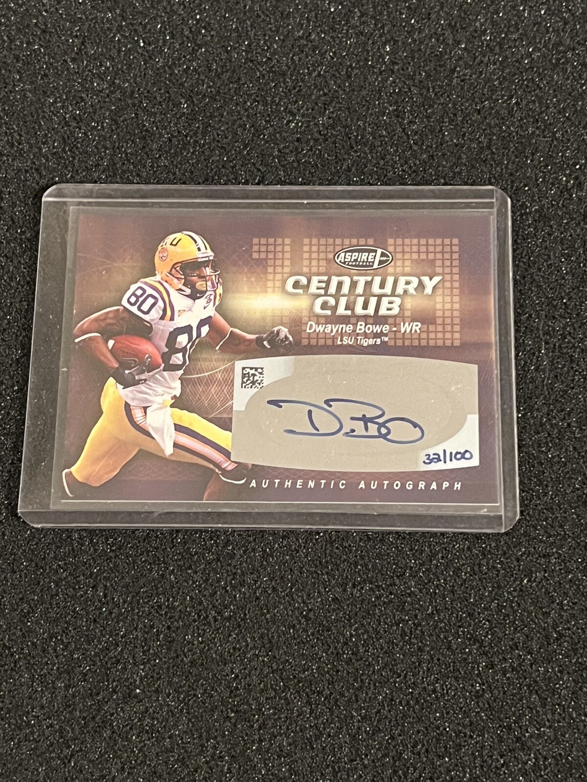 Dwayne Bowe 2007 Sage Aspire Century Club Rookie Auto #d /100 Chiefs LSU