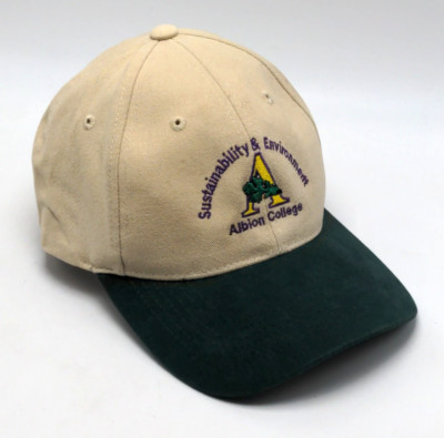 ALBION COLLEGE : SUSTAINABILITY & ENVIRONMENT hat khaki beige adjustable cap