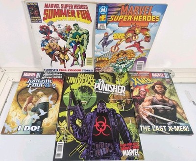 Marvel Comic Lot x4 Super Heroes Specials X-Men Fantastic Four Plus Poster