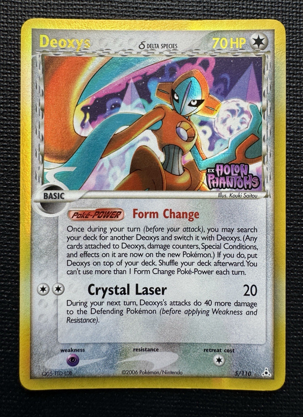 Pokemon Deoxys 5/110 Reverse Holo Holon Phantoms STAMPED Normal Form 2006 NM