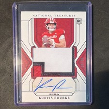 Panini 2025 National Treasures College Materials Kurtis Rourke Hoosiers RPA /25