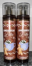 2 NEW Bath  Body Works Gingerbread Latte Fine Fragrance Mist. 8 oz