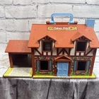 Vintage 1980 Fisher Price Play Little People Brown Tudor Doll House Cottage 952