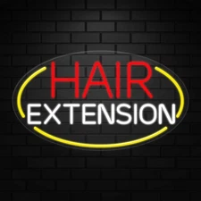 Hair Extension Sign for Business Displays | LED Flex Neon | 30"W x 17"H x 1"D