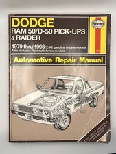 1979-1993 Dodge Ram 50d-50 Pick-ups And Raider Repair Manual
