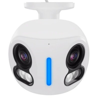 New Lorex 4K Dual-Lens IP Camera with Smart Lighting & Motion Detection E872SB