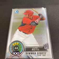 Topps Bowman 2018 Juan Soto Scouts Top 100 Card Baseball MLB