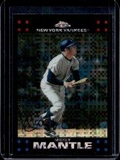 2007 Topps Chrome Mickey Mantle X Fractors #4 Yankees