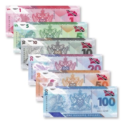 Trinidad & Tobago Full Set: 1–100 Dollars, 2019-2021, B236–B241