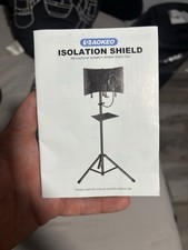 NWOB Aokeo Studio Recording Microphone Isolation Shield Pop Filter Tripod Stand