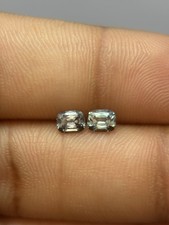 0.79 cts Grayish Blue Hue Parti Cushion Cut N...