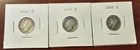 1918 P D S (3 PIECE LOT) Mercury Silver Dimes -  F to VF