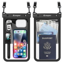  Up to 10" Large Waterproof Phone Pouch Bag - 2 Pack Waterproof Phone Case f...