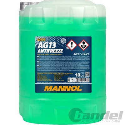 1x10L MANNOL AG13 GRÜN bis -40°C KÜHLERFROSTSCHUTZ KÜHLMITTEL FERTIGGEMISCH