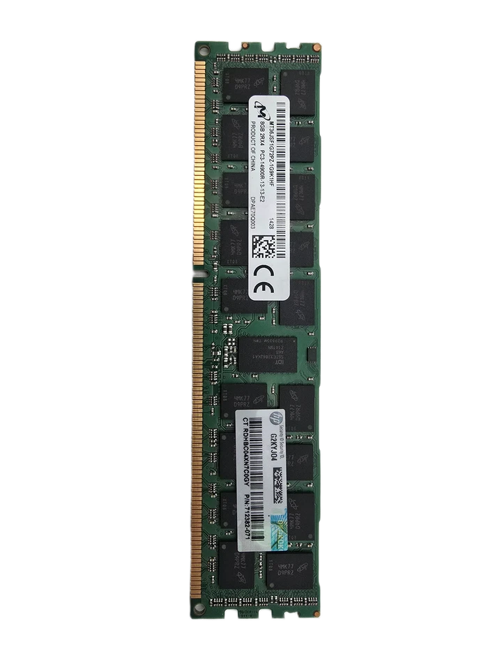 Micron 8GB DDR3 PC3-14900R RAM Registered Memory QTY 8 - Image 2 of 4