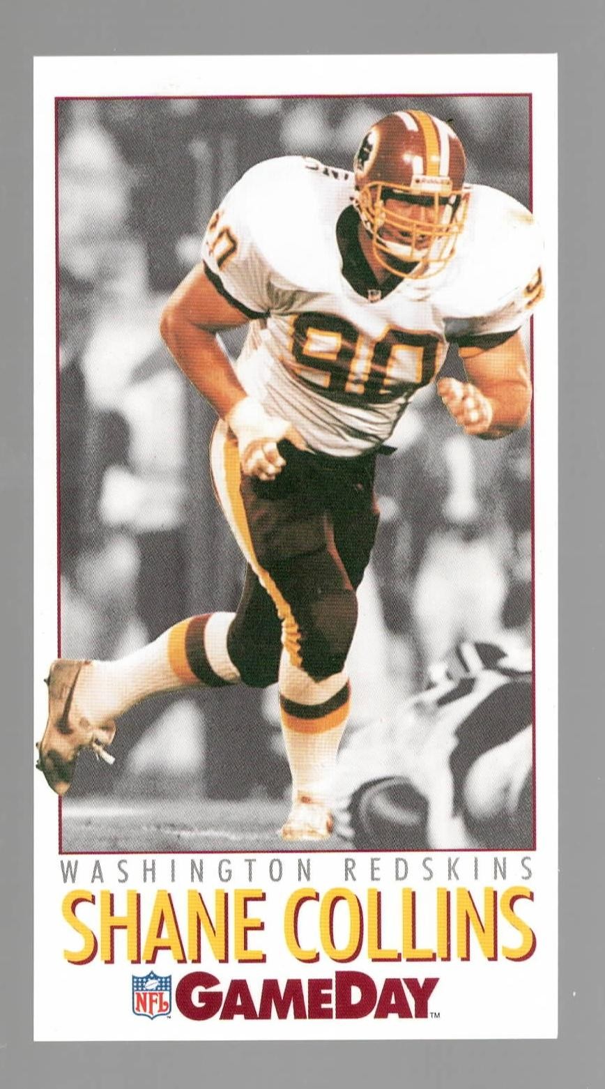1992 GameDay Shane Collins Washington Redskins RC #64 Near Mint or Better