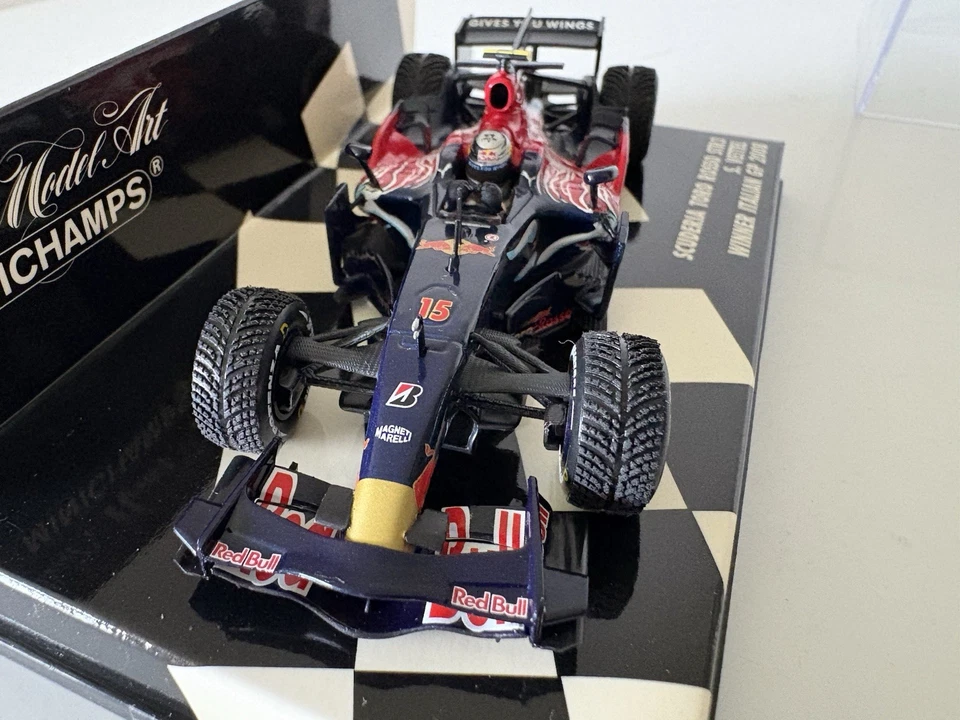 Minichamps 1/43 Seb Vettel 2008 Italian GP First Win Toro Rosso - Image 2 of 4