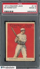 1914 E145 Cracker Jack #118 Ed Konetchy PSA GOOD 2