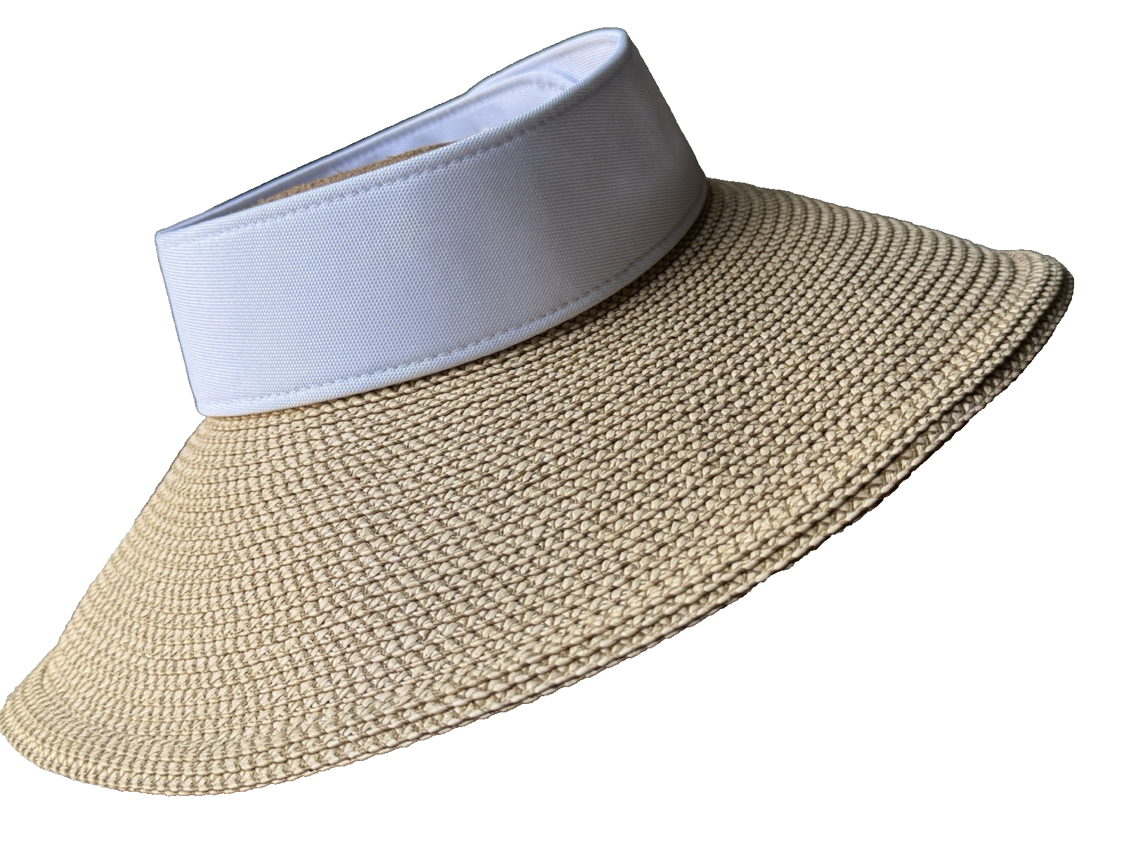 Eric Javits New York Woven Squishee Visor Hat Natural UPF 50+