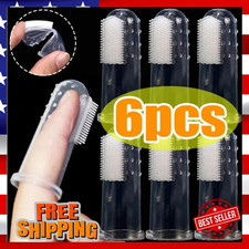 6pcs Soft Finger Toothbrush Pet Dog Dental Cleaning Teeth Care Hygiene Brush