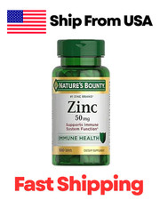 Nature's Bounty Zinc Supports Immune Health 50mg 100 ct Caplets