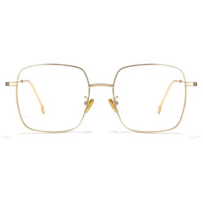 Round Anti Eye Strain Glasses - Lightweight Metal Frame