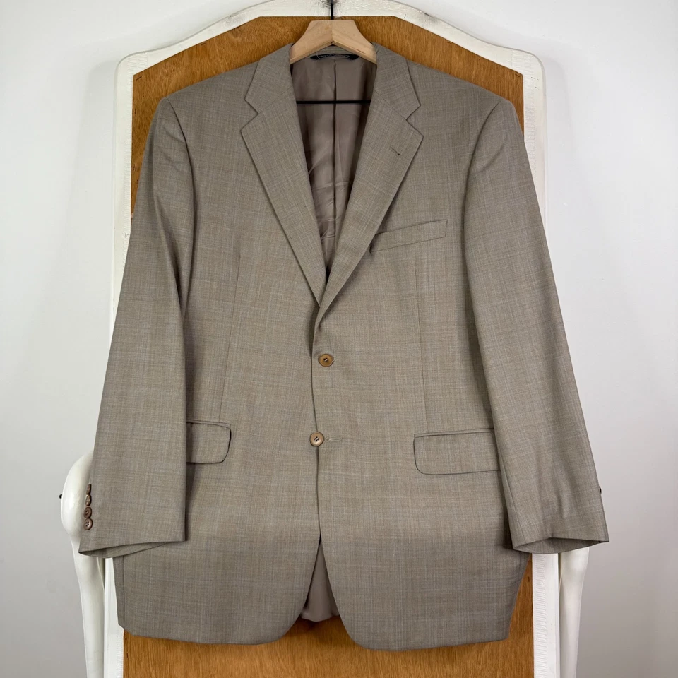 Traje Coppley Para Hombres 44L Marrón Claro 2 Botones Loro Piana Super 110s Pantalón de Lana 38x30 Foto 2 de 4