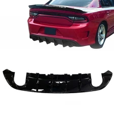 Gloss Black Rear Bumper Diffuser Lip Fits For 15-23 Dodge Charger SRT OE Style
