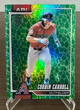 2026 Topps Series 1 Corbin Carroll #314 Green  Easter Foil Parallel Short Print