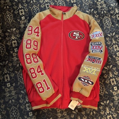 Vintage GIII SF 49ers 5X Super Bowl Champions Varsity Jacket New w/ Tags (sz XL)