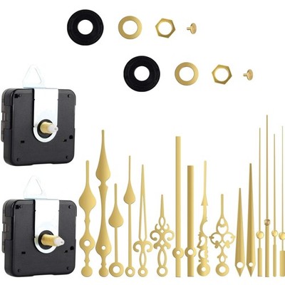 Uhrwerk Quarz, 6 Paar Zeiger, Bastel-Uhr Ersatzteile, still, Gold, DIY, Wanduhr