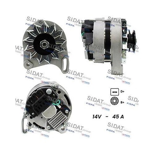 Alternateur Sidat A12MA0014A2 évite les pannes de batterie sur Fiat et Lancia