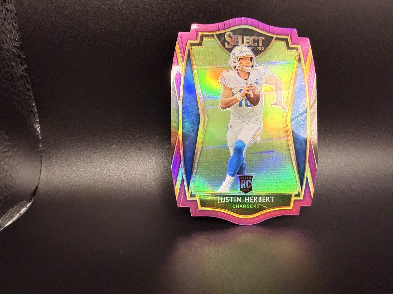 Justin Herbert 2020 Panini Select #144 Rookie RC Purple Die Cut Prizm Premier