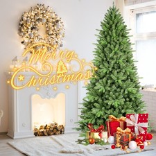 Artificial 6ft Green Christmas Tree With 1168 PE PVC Mixed Branch Tips, Hinged P