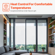 VEVOR Window Privacy Film, Frosted Glass Window Film, Sun Blocking Heat Control,