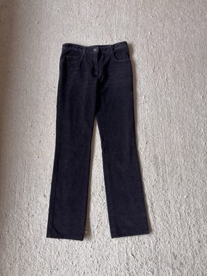 Chanel By Karl Lagerfeld Winter 2002 Velvet Pants Purple Black -