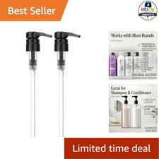 Shampoo Conditioner Pump 2 Pack Black Plastic 4 cc 28/410 Salon Bottle