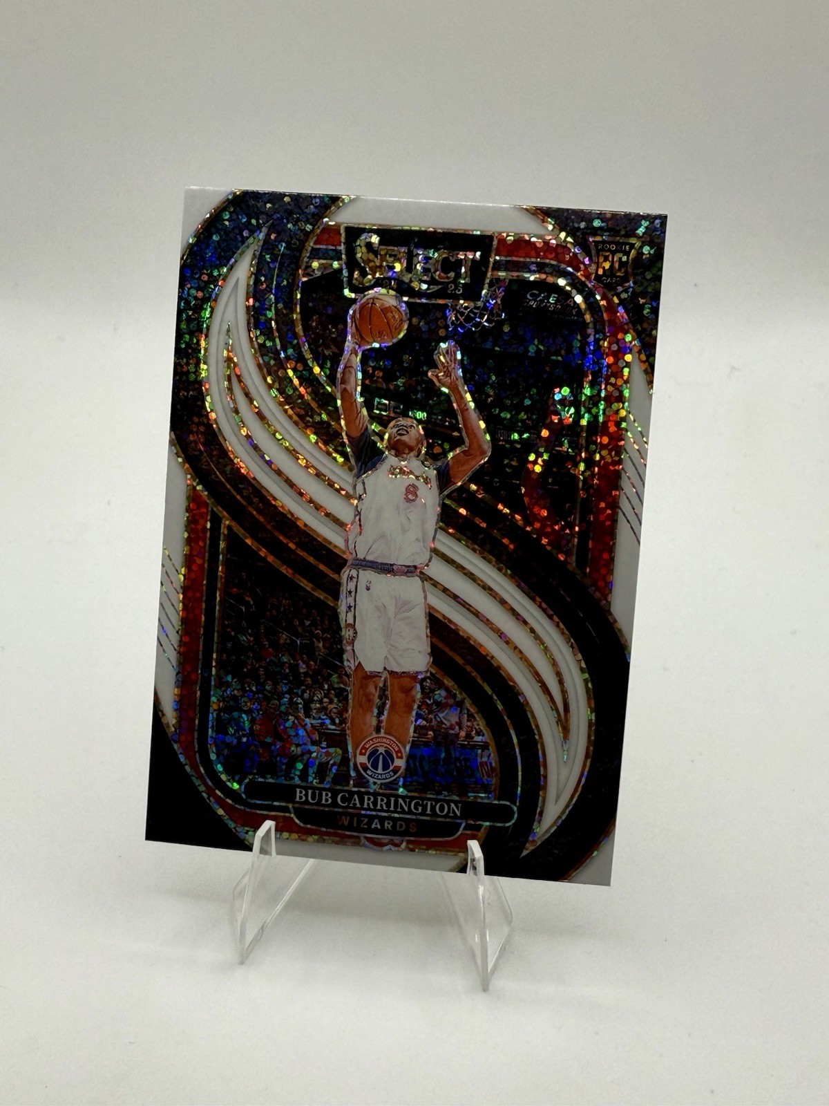 BUB CARRINGTON 2024-25 PANINI SELECT PREMIER LEVEL WHITE SPARKLE PRIZM RC