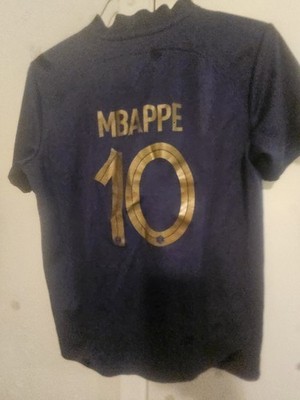2022 World Cup France Jersey With Mbappe On Back Size kids XL | eBay