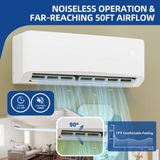 12,000 BTU Mini Split AC/Heat Pump, Ductless WiFi Ready 115V SEER2-22 Comfort