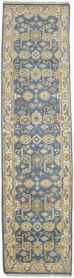 2'6 X 9'10 Muted Gray Oushak Oriental Runner Rug Floral Hallway Carpet 3X10 ft